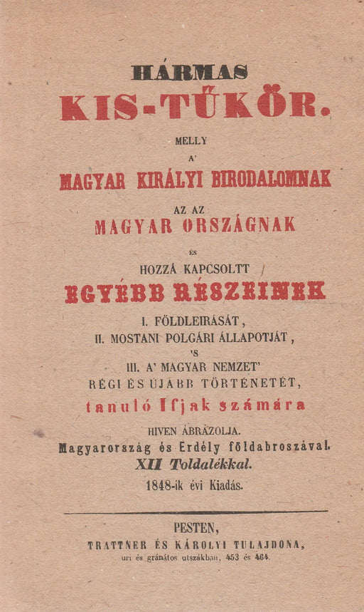 Hármas kis - tükör - Oskola Antikvárium