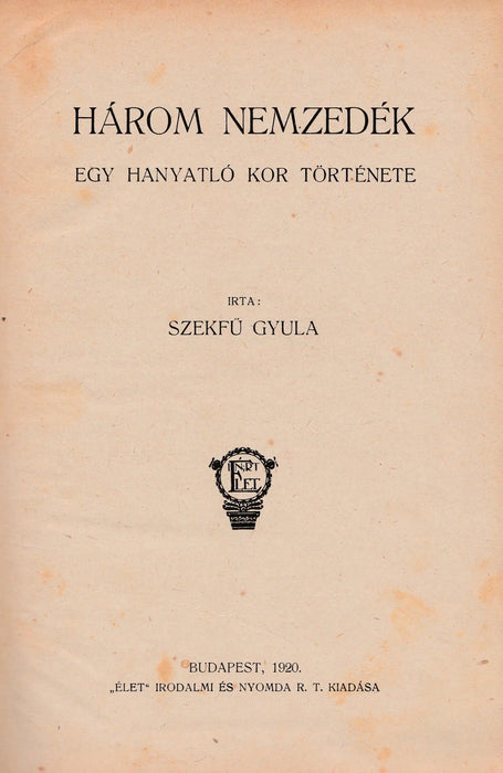 Három nemzedék - Oskola Antikvárium