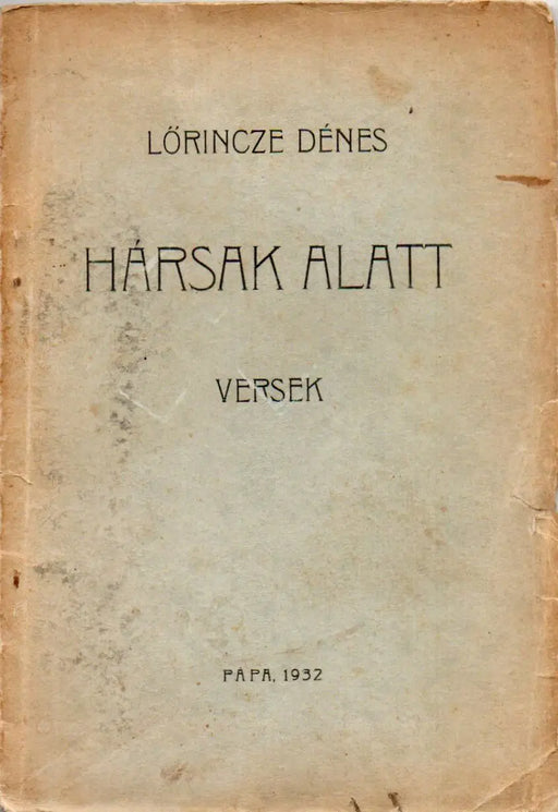 Hársak alatt - Oskola Antikvárium