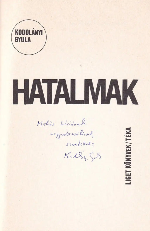 Hatalmak - Oskola Antikvárium