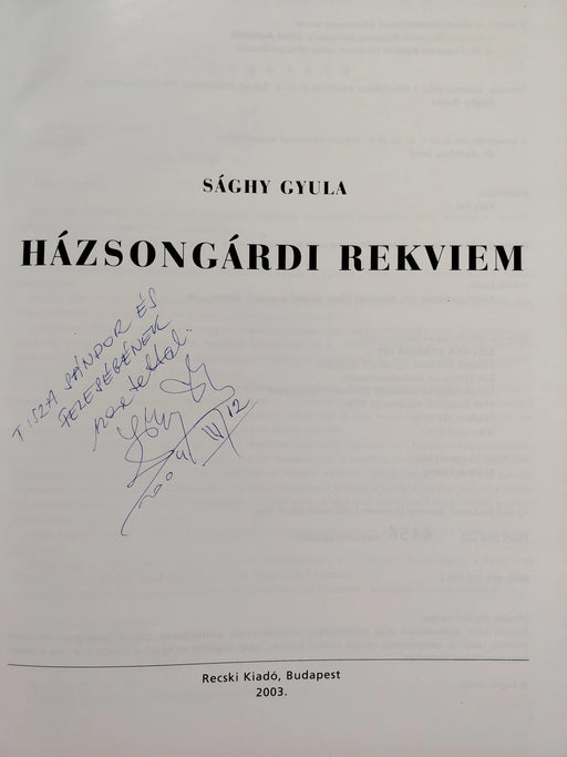 Házsongárdi rekviem - Oskola Antikvárium