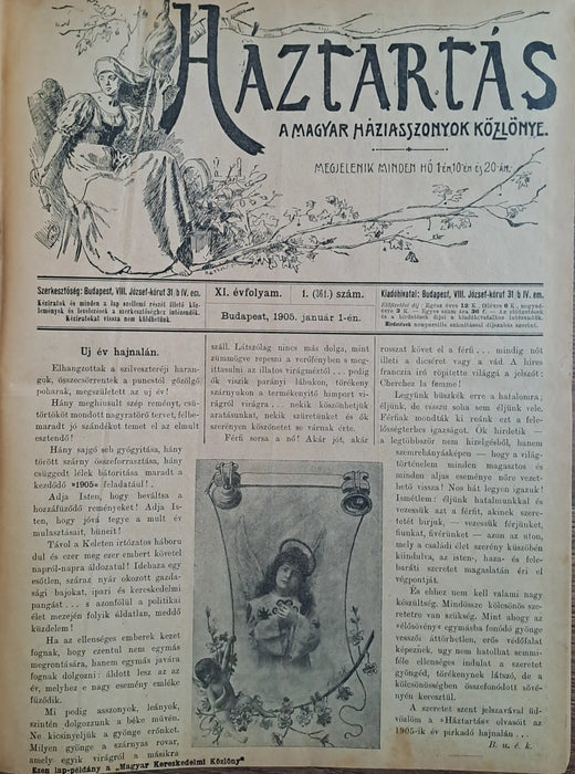 Háztartás - A magyar háziasszonyok közlönye - X - XI. évfolyam 1904 - 1905 - Oskola Antikvárium