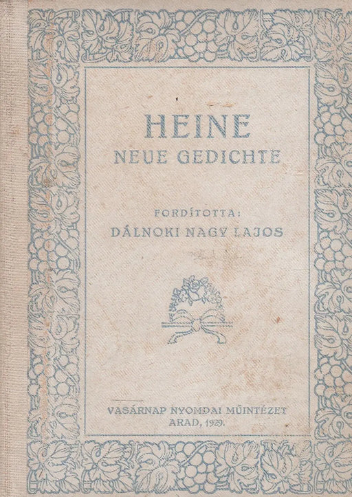 Heine neue Gedichte - Oskola Antikvárium