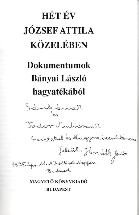 Hét év József Attila közelében - Oskola Antikvárium