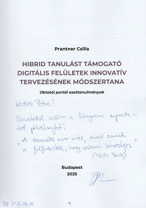 Hibrid tanulást támogató digitális felületek innovatív tervezésének módszertana - Oskola Antikvárium