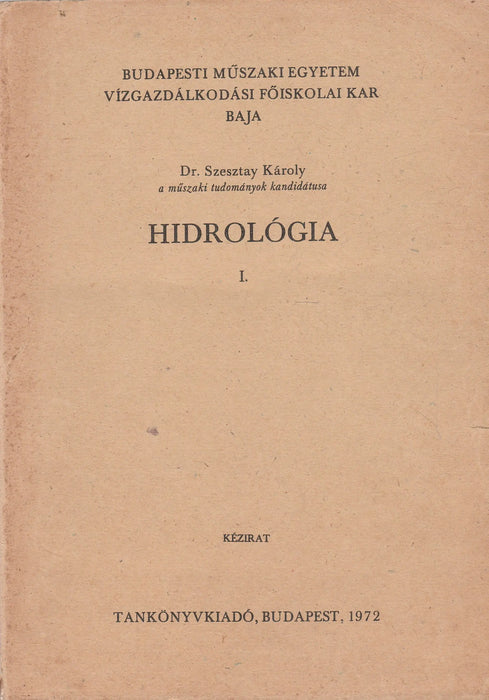 Hidrológia I - II. - Oskola Antikvárium