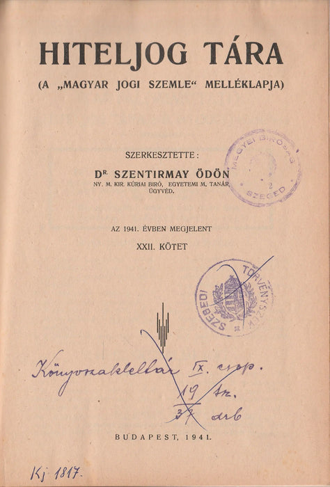 Hiteljog tára - Oskola Antikvárium