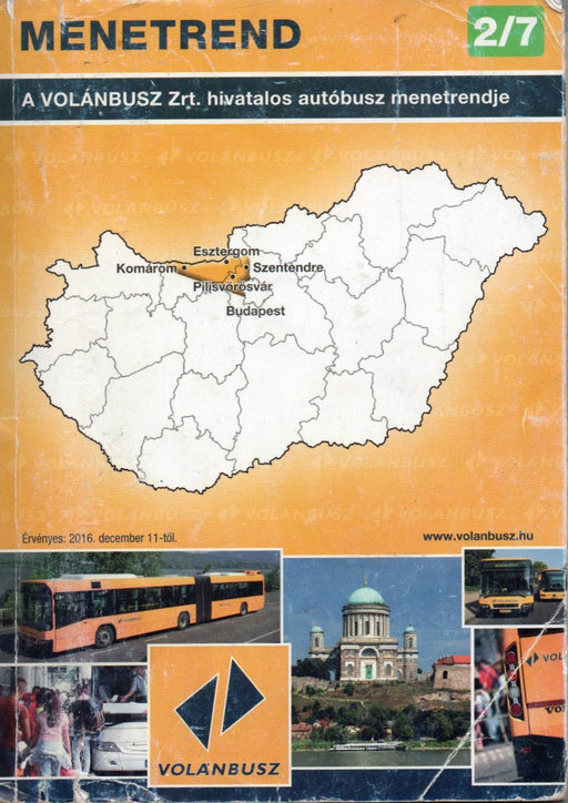 Hivatalos Volán Autóbusz Menetrend 2017. 2/7. - Oskola Antikvárium