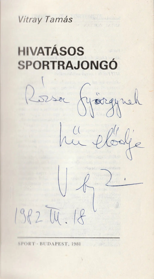 Hivatásos sportrajongó - Oskola Antikvárium