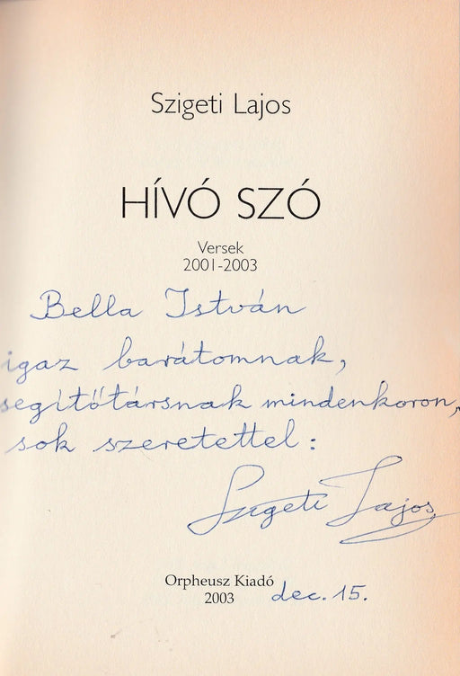 Hívó szó - Oskola Antikvárium