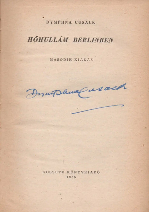 Hőhullám Berlinben - Oskola Antikvárium