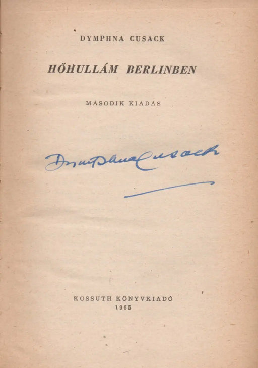 Hőhullám Berlinben - Oskola Antikvárium
