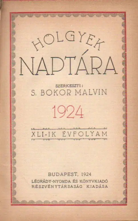 Hölgyek naptára 1924 - Oskola Antikvárium