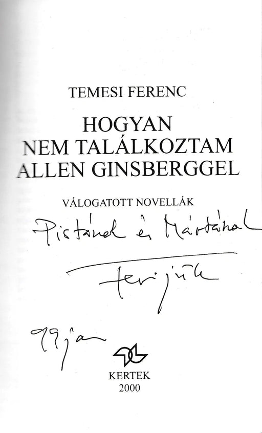 Hogyan nem találkoztam Allen Ginsberggel - Oskola Antikvárium