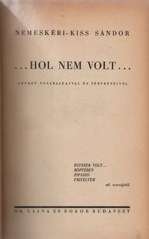 ...Hol nem volt... - Oskola Antikvárium