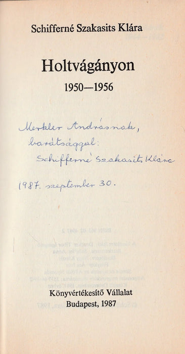 Holtvágányon 1950 - 1956 - Oskola Antikvárium