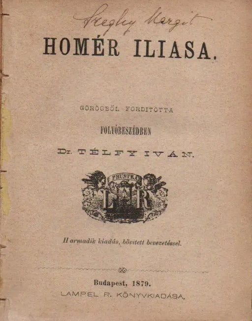 Homér Iliása - Virgil Aeneise - Oskola Antikvárium
