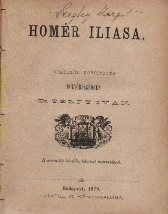 Homér Iliása - Virgil Aeneise - Oskola Antikvárium