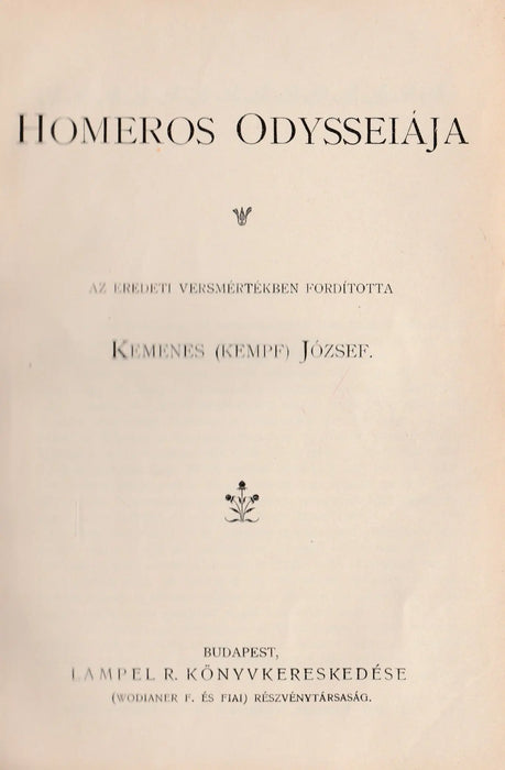 Homeros Odysseiája - Oskola Antikvárium