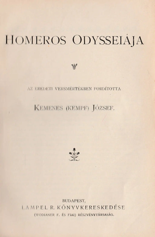 Homeros Odysseiája - Oskola Antikvárium