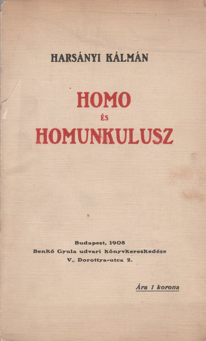 Homo és homunkulusz - Oskola Antikvárium