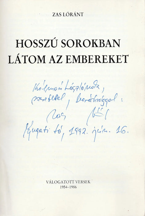 Hosszú sorokban látom az embereket - Oskola Antikvárium