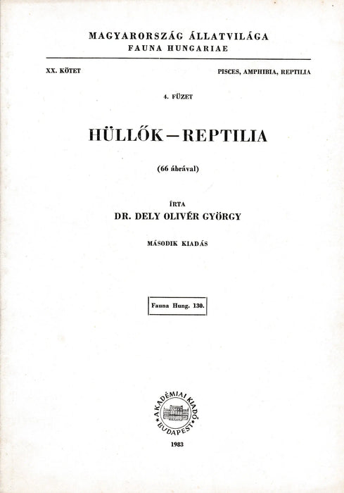 Hüllők - Reptilia - Oskola Antikvárium