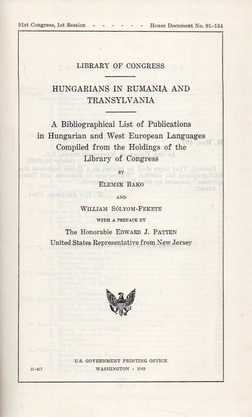 Hungarians in Rumania and Transylvania - Oskola Antikvárium
