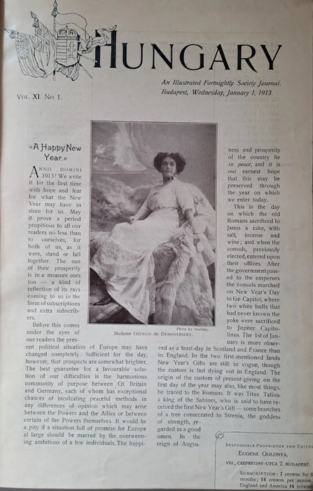 Hungary. An Illustrated Fortnightly Society Journal - Oskola Antikvárium