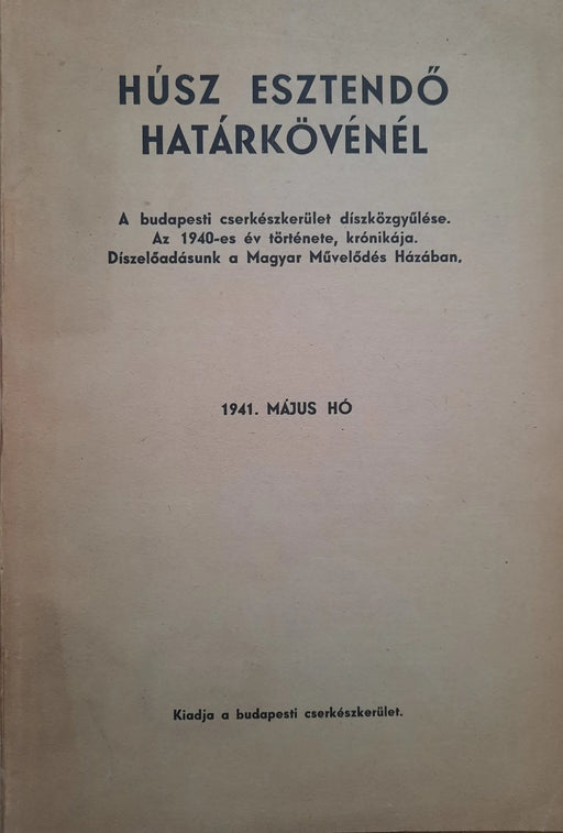 Húsz esztendő határkövénél - Oskola Antikvárium