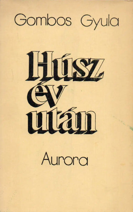 Húsz év után - Oskola Antikvárium