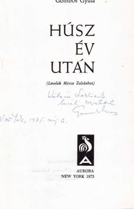 Húsz év után - Oskola Antikvárium