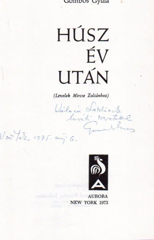 Húsz év után - Oskola Antikvárium