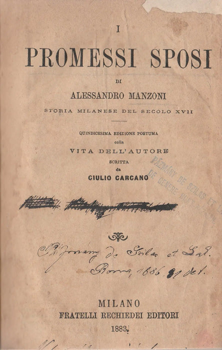 I Promessi Sposi - Oskola Antikvárium