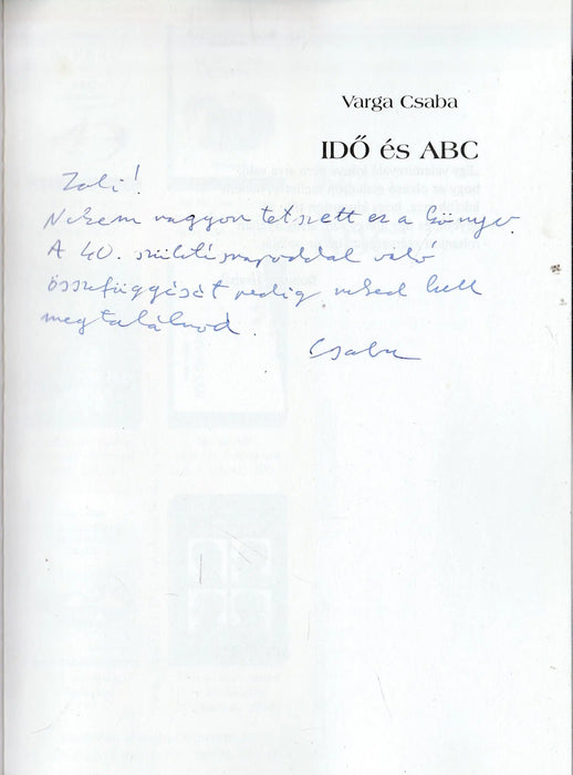 Idő és ABC - Oskola Antikvárium