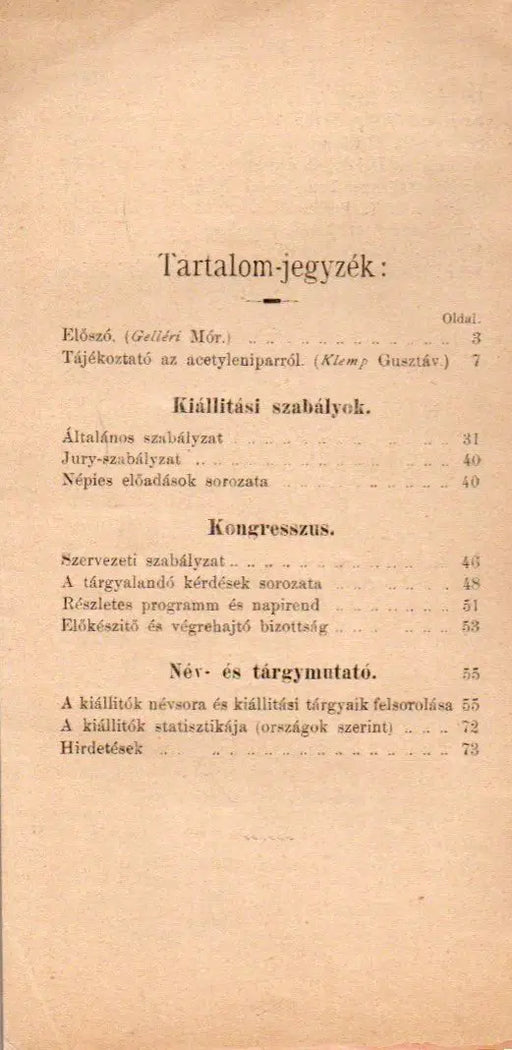 II - ik nemzetközi Acetylen - Kiállítás katalógusa - Oskola Antikvárium