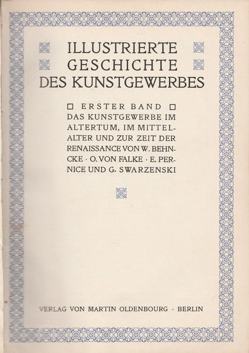 Illustrierte Geschichte des Kunstgewerbes I. - Oskola Antikvárium