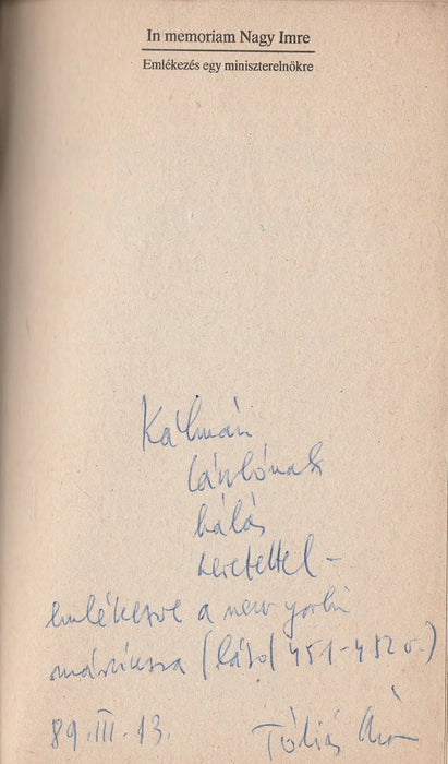 In memoriam Nagy Imre - Oskola Antikvárium