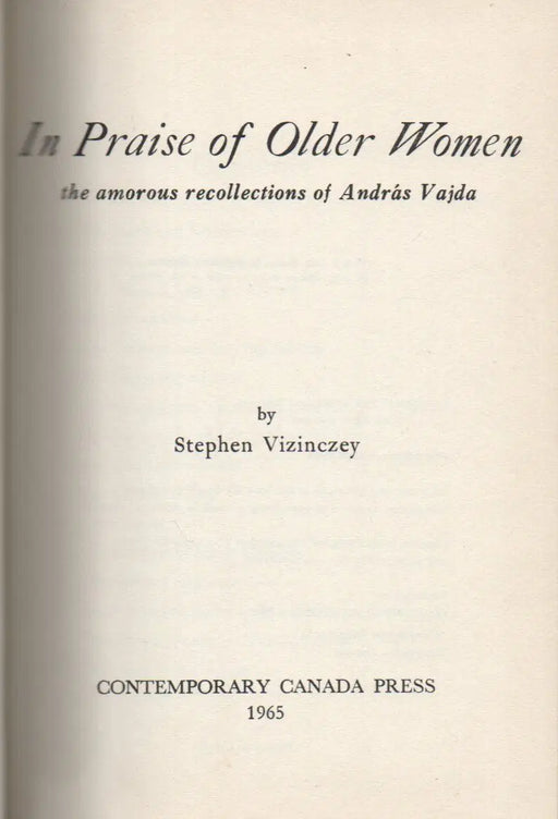 In Praise of Older Women - Oskola Antikvárium