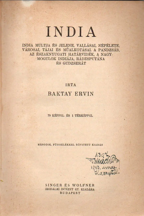 India I - II. - Oskola Antikvárium