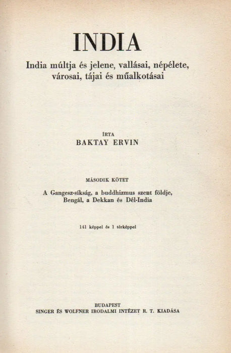 India I - II. - Oskola Antikvárium