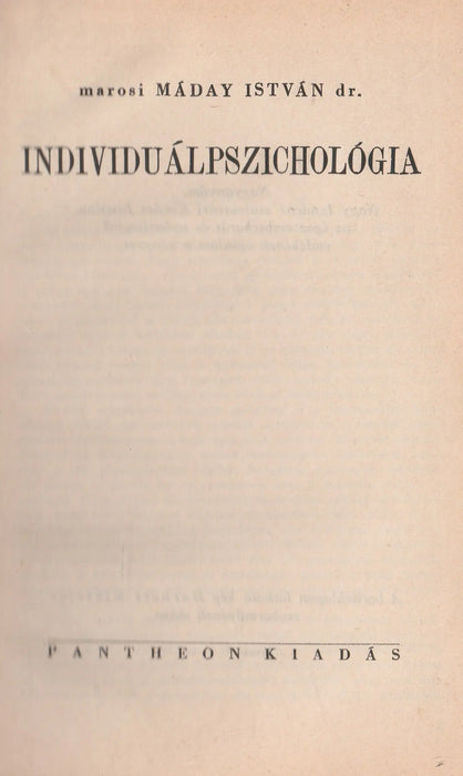 Individuálpszichológia - Oskola Antikvárium
