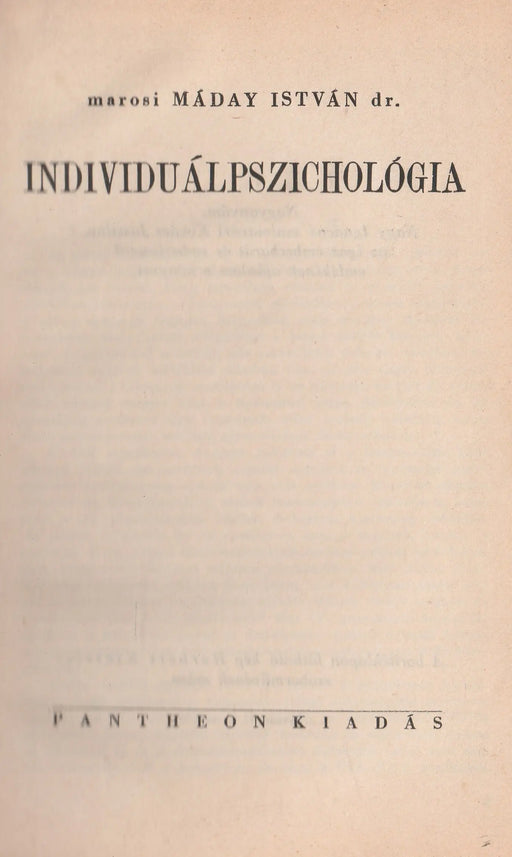 Individuálpszichológia - Oskola Antikvárium