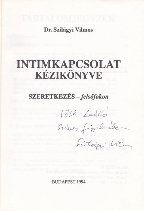 Intimkapcsolat kézikönyve - Oskola Antikvárium
