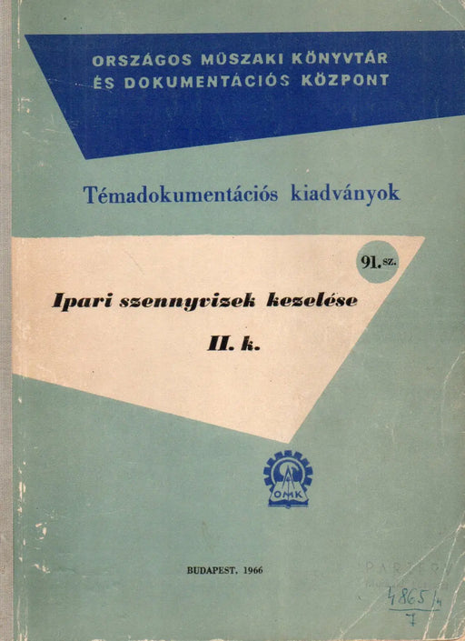 Ipari szennyvizek kezelése II. - Oskola Antikvárium