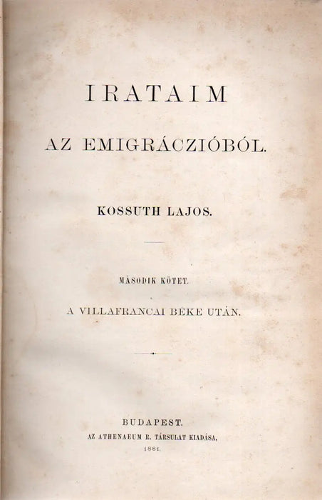 Irataim az emigráczióból II. - Oskola Antikvárium
