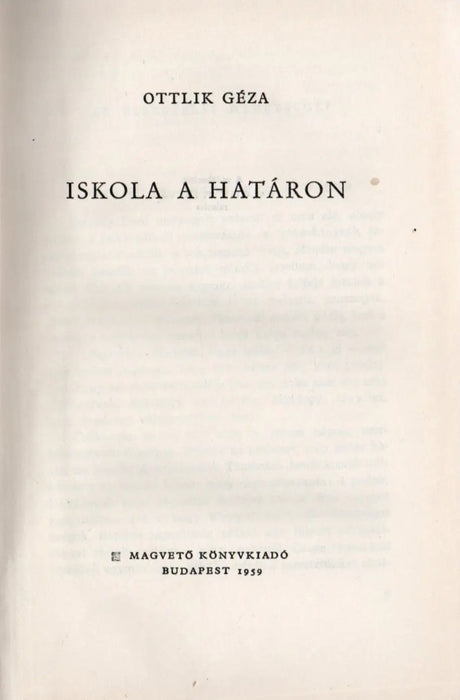 Iskola a határon - Oskola Antikvárium
