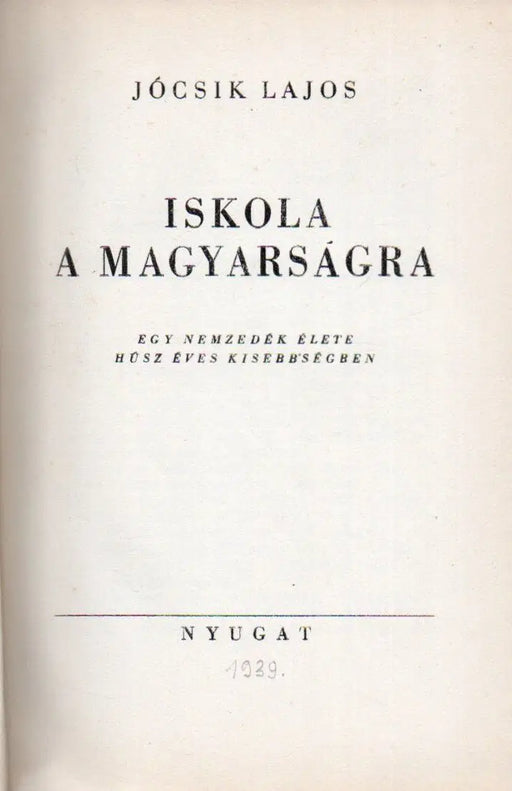 Iskola a magyarságra - Oskola Antikvárium