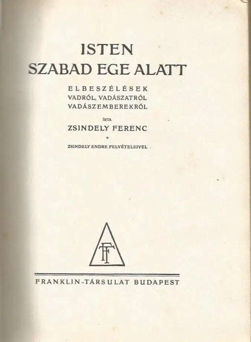 Isten szabad ege alatt - Oskola Antikvárium