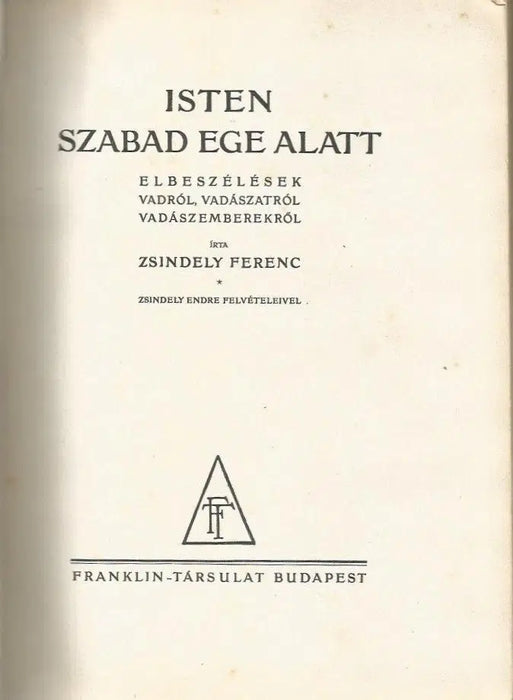 Isten szabad ege alatt - Oskola Antikvárium